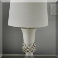 DL11. One of a pair of white porcelain table lamps. 